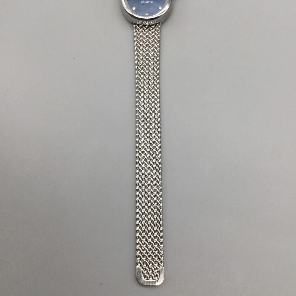 Sunlifex Womens Watch 23mm MOP Dial Silver Tone Mesh Stainless New Battery